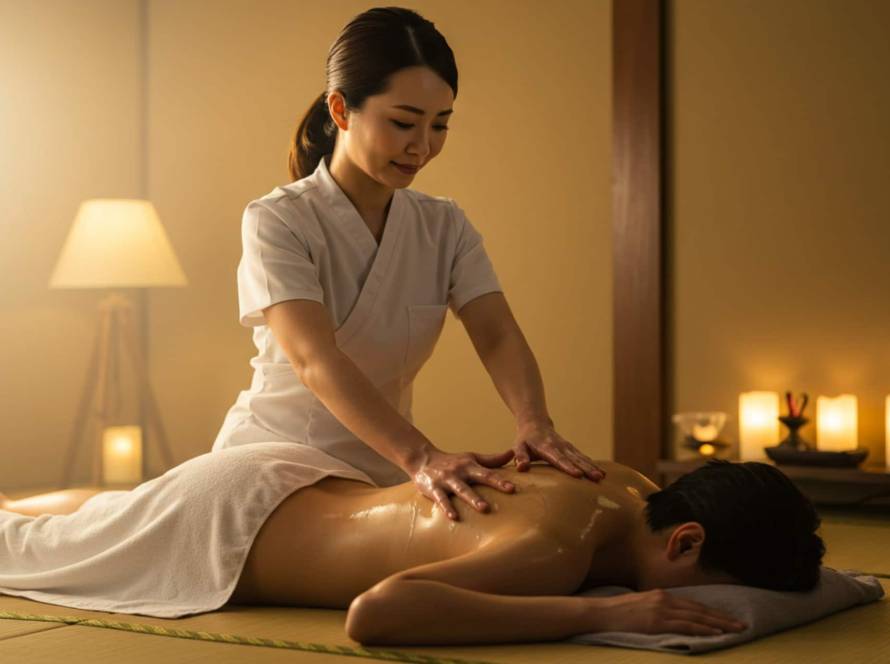 Masaje Nuru profesional cuerpo a cuerpo en Estética IRIS Madrid.